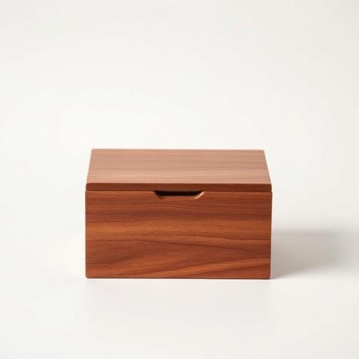 A small walnut wooden memorial keepsake box
