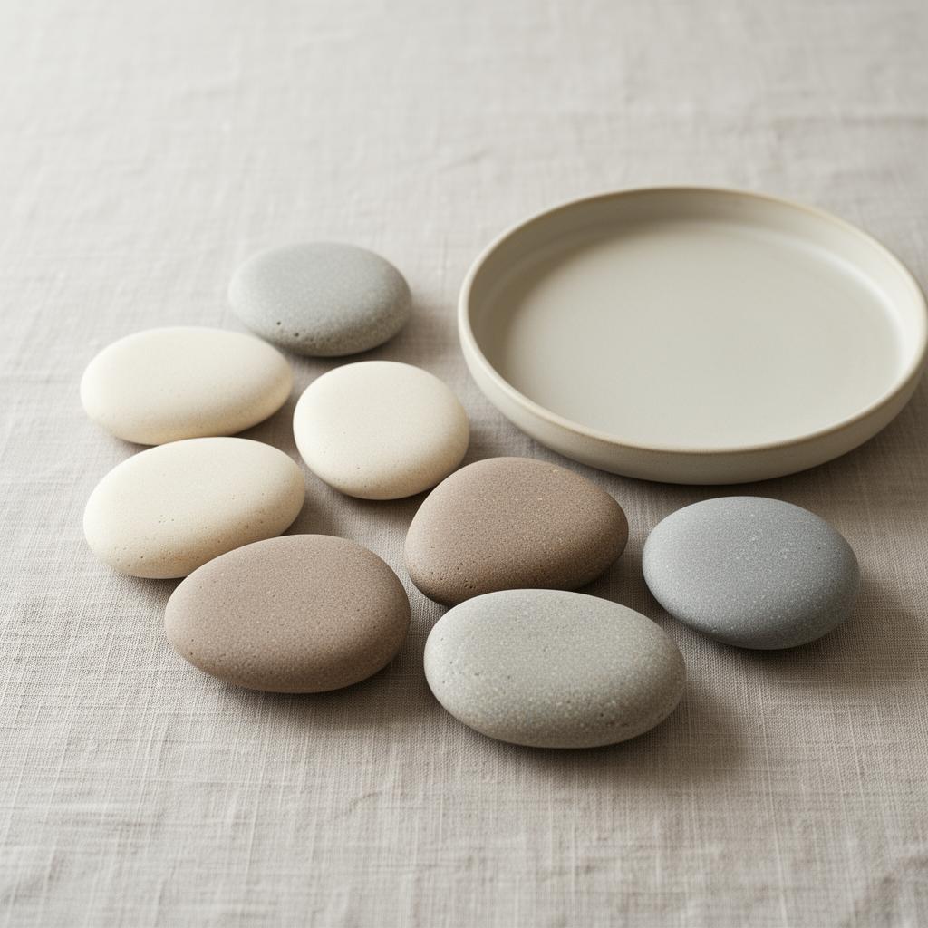 Parting Stone cost and cremation stones — smooth memorial pebbles in a calm arrangement